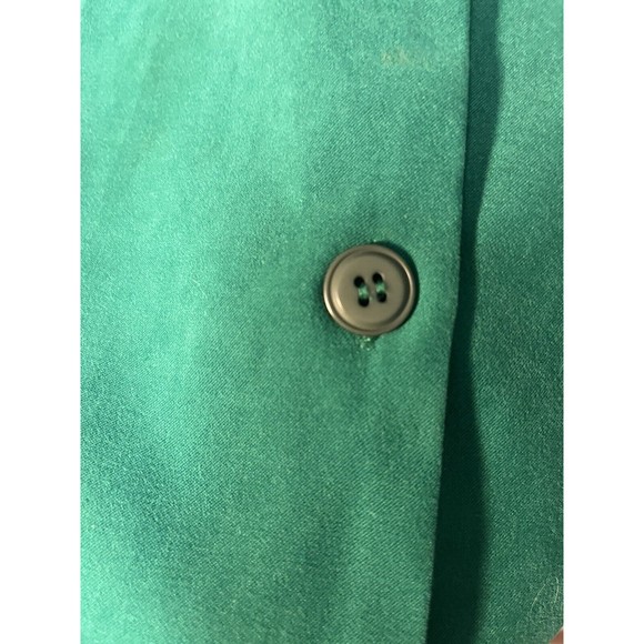 Women's Button-Down Green Faux Suede Shirt Sz 16 Lagenlook Oversized Grannycore - Picture 5 of 8